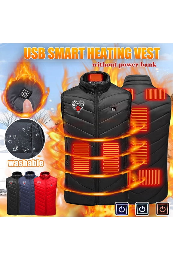 Plus Size Heating Vest for Men Women Mid Layer Smart Warming 3 Heated Level Coats for Snowboarding Skiing 2026 Red L