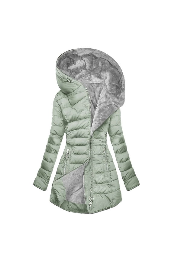 Plus Size Jackets for Women Fleece Linen Jacket Hoodie Casual Full Zip Coat with Pockets Solid Color Cotton Jackets Sherpa Top Soft Thermal Fashion Tops 2025 Mint Green M