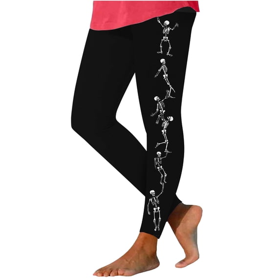 Oksale Plus Size Leggings for Women Cute Pumpkin Graphic Yoga Pants Halloween Leggings Tummy Control Slim Fit Yoga Leggings Soft Comfy Athletic Tights Multicolor S