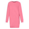 thumbnail image 1 of Oksale Plus Size Mini Dress for Women Loose Long Sleeve Sweatshirt Dresses Casual Crew Neck Dress Solid Color Sweatshirts Soft Cozy Dress Hot Pink M, 1 of 4