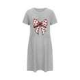 thumbnail image 1 of Oksale Plus Size Nightgowns for Women Cotton Cute Graphic Sleepshirts Cozy Short Sleeve Valentines Day Pajama Dress Mini Night Gowns for Vacation Gray 3XL, 1 of 5