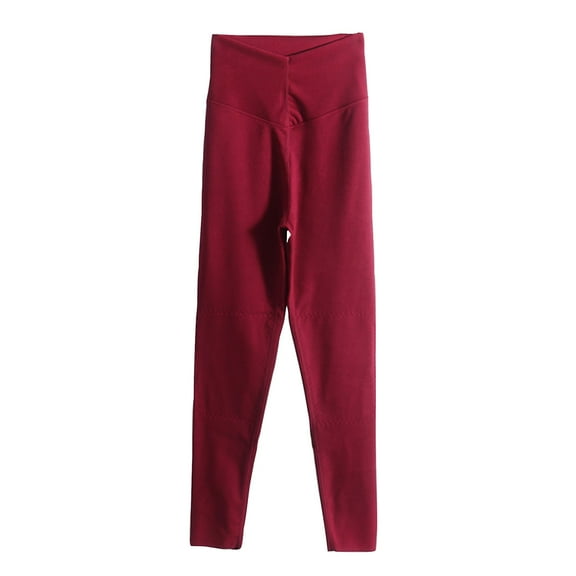 Oksale Plus Size Pajama Pants for Women Soft Comfort Warm Pajama Pants Stretch High Waist Leggings Solid Color Long Sleepwear 2025 Wine L