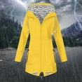 thumbnail image 1 of OKSALE Waterproof Long Rain Jackets for Women with Hood Windproof Jacket with Zipper Pockets Trendy Drawstring Solid Color Raincoat Casual Fall Coat for Outdoor Sporting Hiking Fishing, 1 of 4