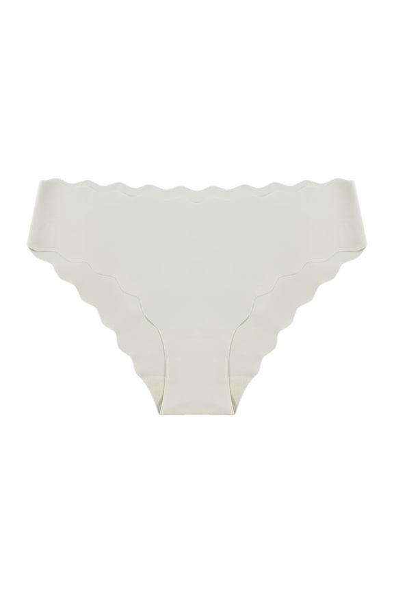 Seamless Underwear for Women Wave Edge Cozy Bikini Fashion Panties Stretch Low Rise Breathable Satin Invisible Thin Briefs 2026 Gray L