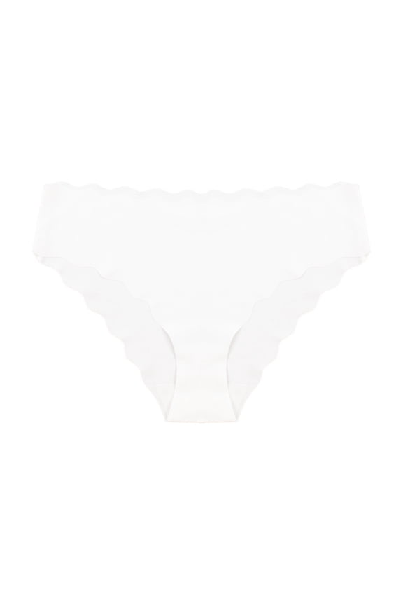 Seamless Underwear for Women Wave Edge Cozy Bikini Fashion Panties Stretch Low Rise Breathable Satin Invisible Thin Briefs 2026 White L