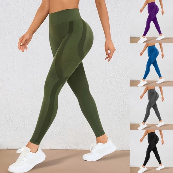 Oksale Seamless Yoga Pants for Women High Waisted Leggings Tummy Control Sweatpants Slim Fit Stretch Tights Fall Fashion Athletic Joggers 2025 Gray XL