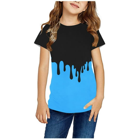 Oksale Shirts for Boys 10-12 Cute Fashion Print Tees Kids Unisex Soft Round Neck Tops Boys Clothes Short Sleeve T Shirts