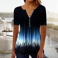 thumbnail image 1 of Oksale Short Sleeve Tunic Tops for Women Plus Size Button V Neck Tunic Blouses Dressy Casual Floral Summer T-shirts 2026 Multicolor M, 1 of 5
