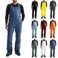 thumbnail image 1 of Oksale Ski Pants Men Windproof Waterproof Insulated Bib Overalls with Pockets One Piece Adjustable Strap Warm Winter Snow Suit Yellow M, 1 of 10
