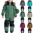 thumbnail image 1 of Oksale Snow Suit for Kids' Boys One Piece Windproof Waterproof Snowsuit Thicken Warm Winter Overalls Snowboarding Ski Suits Mint Green 4 Years, 1 of 8