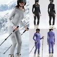thumbnail image 1 of Oksale Snowsuits for Women Thicken Thermal Winter Underwear Base Layer Soft Cozy Slim Clothing for Snowboarding Skiing Gray XL, 1 of 6