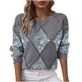 thumbnail image 1 of Oksale Sparkly Sequins Tops for Women Trendy Hollow Out Crewneck Sweaters Comfy Long Sleeve Sweater Pullover Loose Fit Fall Fashion Tops 2025 Dark Gray L, 1 of 9