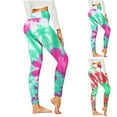 thumbnail image 1 of Oksale Tie Dye Yoga Pants for Women Trendy Tummy Control Leggings Butt Lifting Gym Tights Fall Athletic Joggers Trousers for Outdoor Hot Pink L, 1 of 6