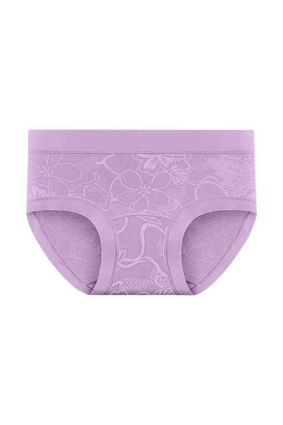 Tummy Control Underwear for Women Cute Floral Graphic Butt Lifting Panties Cozy Stretchy Breathable Lightweight Seamless Briefs 2026 Rose Gold L