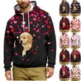 thumbnail image 1 of Oksale Valentines Day Hoodies for Men with Kangaroo Pouch Pet Carrier Sweatshirts Loose Long Sleeve Oversized Sweatshirt Cute Graphic Fashion Clothing White XXL, 1 of 8