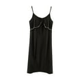 thumbnail image 1 of Oksale Women's Modal Lingerie Spaghetti Strap Chemise Night Shirts Casual Cozy Sleeveless Night Dress for Home Black XL, 1 of 3