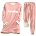 thumbnail image 1 of Oksale Womens 2 PC Sweatsuits Plus Size Fleece Sherpa Lined Sweatshirts Casual Print Sweatpants Freezing Outfits Warm Winter Sets Pink S, 1 of 2