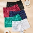 thumbnail image 1 of Oksale Womens Lace Underwear Full Coverage Boyshorts Panties Sexy Thin Lightweight Comfy Panty Briefs High Waisted Underpants Red XXL, 1 of 4
