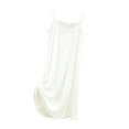 thumbnail image 1 of Oksale Womens Modal Pajma Dress Strap Lingerie Nightgowns Casual Strapless Mini Dress Cozy Solid Color Chemise Sleepwear for Home White XL, 1 of 6