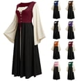 thumbnail image 1 of Oksale Womens Plus Size Renaissance Dress Halloween Vintage Lace Up Flowy Maxi Dresses Loose Bell Sleeve Square Neck Medieval Gothic Dress Purple L, 1 of 8
