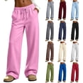 thumbnail image 1 of Oksale Womens Tall Sweatpants Soft Comfy Straight Leg Sweat Pants with Pockets Casual Drawstring High Waisted Trousers Active Outdoor Gray M, 1 of 10