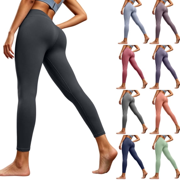 Oksale Workout Leggings for Women High Waisted Stretch Tummy Control Yoga Pants Slim Lightweight Butt Lifting Legging Pants Dark Blue 3XL