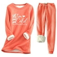 thumbnail image 1 of Oksale Yes I'm Cold Sweatsuits for Women 2 PC Fuzzy Fleece Sweatshirts Soft Cozy Drawstring Sweatpants Active Winter Outfit Sets Orange S, 1 of 3