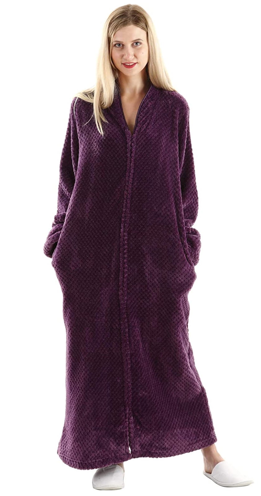 Fleece Dressing Ladies Purple Dressing Gown Target, Purple Fleece Dressing  Gown/bath Robe, L: 73cm, GUC,