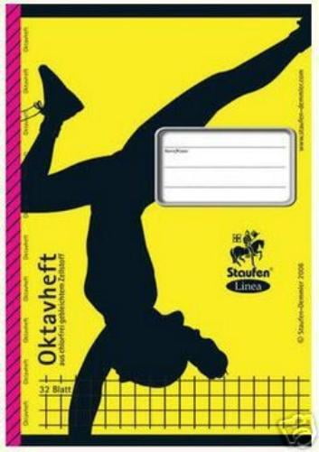 Oktavheft A6, kariert, Mitteilungsheft, Muttiheft, Schulheft, Schreibheft, Heft