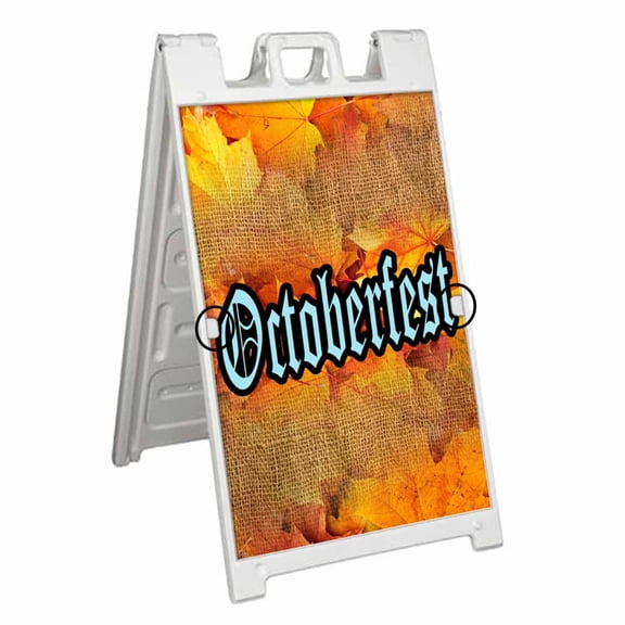 Oktoberfest (24" X 36") Deluxe A-Frame Signicade, Includes 2 Removable Panels & Stand