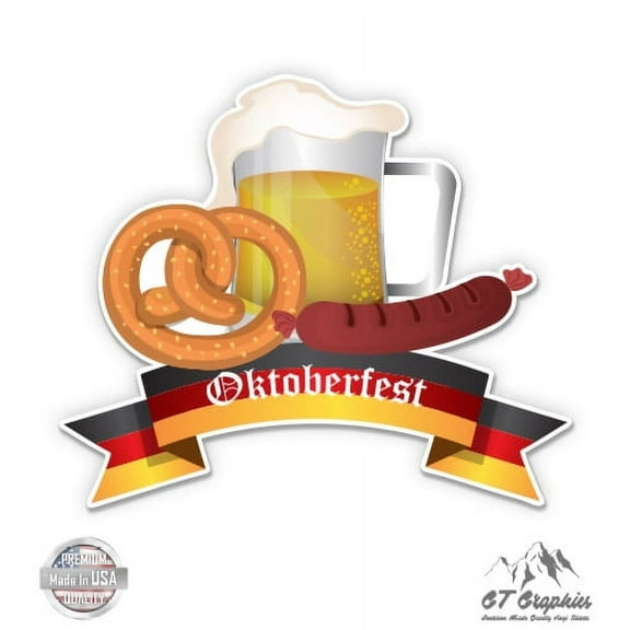 Oktoberfest - 3" Vinyl Sticker - For Car Laptop I-Pad Phone Helmet Hard Hat - Waterproof Decal