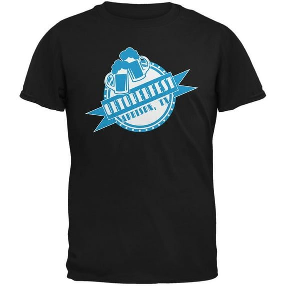 Oktoberfest Addison TX Black Adult T-Shirt - Large