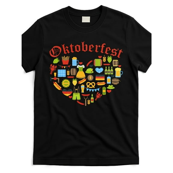 Oktoberfest Bavarian Beer Fest T-Shirt for Men Black S-5XL 100% Cotton All-Season Comfort, Machine Washable, Festive Event Apparel