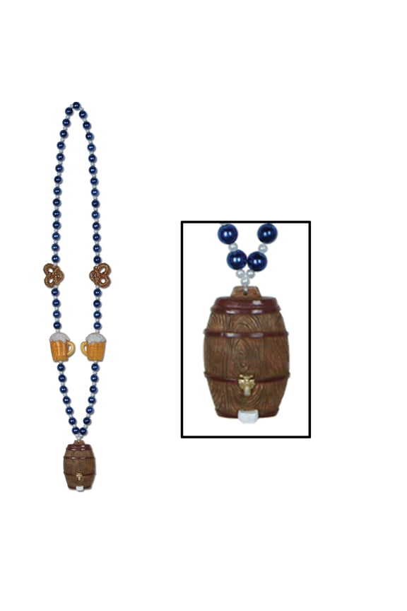 Oktoberfest Beads w/Keg Medallion, 40", (2/Pkg)
