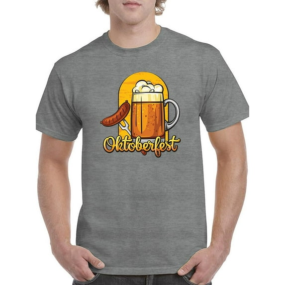 Oktoberfest Beer Mug W Sausage T-Shirt Men -Image by Shutterstock, Male Medium