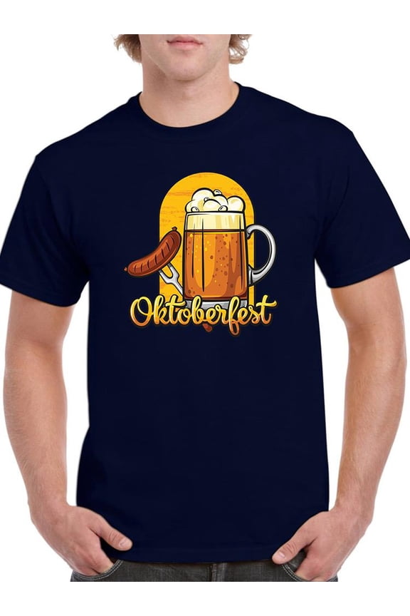 Oktoberfest Beer Mug W Sausage T-Shirt Men -Image by Shutterstock, Male Small