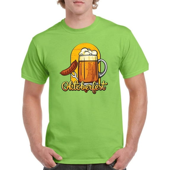 Oktoberfest Beer Mug W Sausage T-Shirt Men -Image by Shutterstock, Male XX-Large
