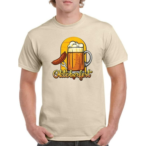 Oktoberfest Beer Mug W Sausage T-Shirt Men -Image by Shutterstock, Male x-Large