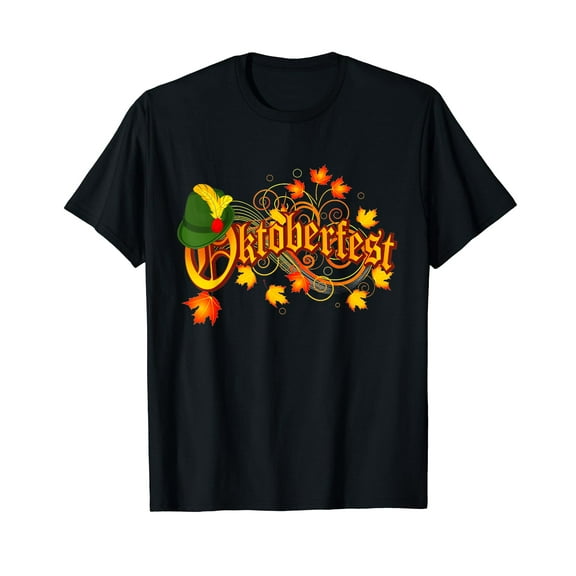 Oktoberfest Black T-Shirt German Beer Festival October Tee