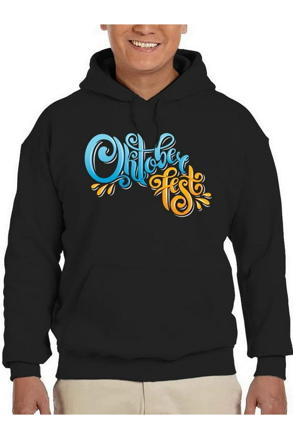 Oktoberfest Blue And Orange Hoodie Men -Image by Shutterstock, Male Medium