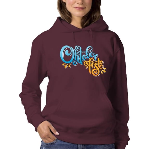 Oktoberfest Blue And Orange Hoodie Women -Image by Shutterstock, Female 5X-Large