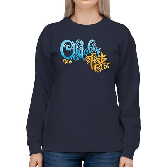 Oktoberfest Blue And Orange Sweatshirt Women -Image by Shutterstock, Female 3X-Large
