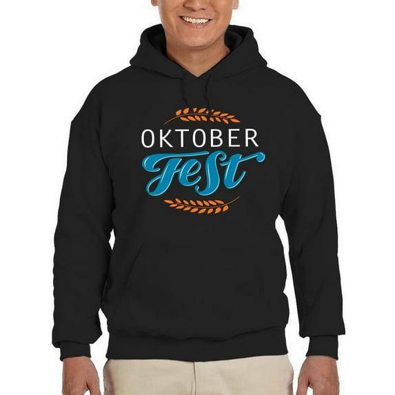 Oktoberfest Blue Lettering Hoodie Men -Image by Shutterstock, Male XX-Large