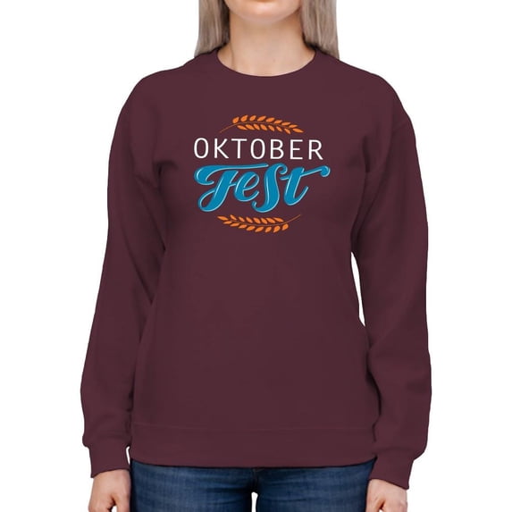 Oktoberfest Blue Lettering Sweatshirt Women -Image by Shutterstock, Female 3X-Large