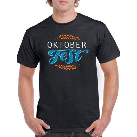 Oktoberfest Blue Lettering T-Shirt Men -Image by Shutterstock, Male Medium