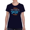 thumbnail image 1 of Oktoberfest Blue Lettering T-Shirt Women -Image by Shutterstock, Female 3X-Large, 1 of 4