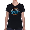 thumbnail image 1 of Oktoberfest Blue Lettering T-Shirt Women -Image by Shutterstock, Female x-Large, 1 of 4