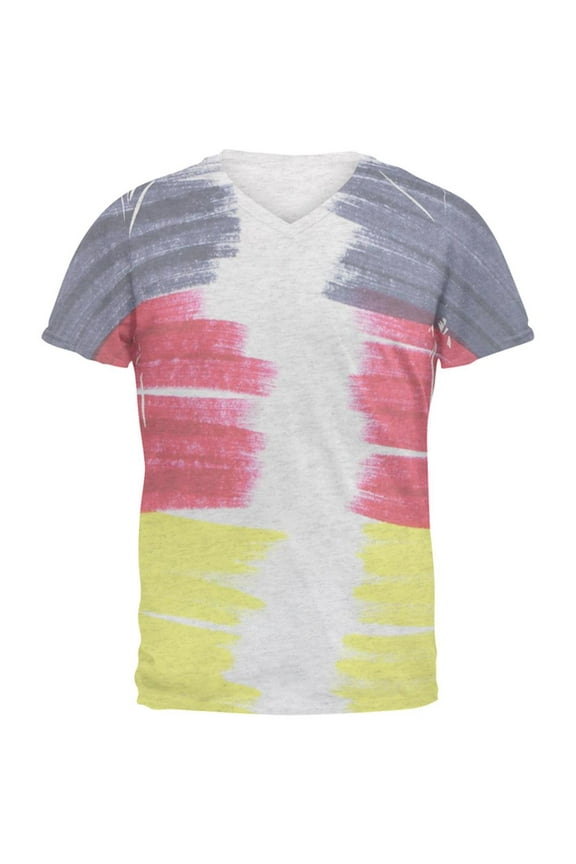 Oktoberfest Color Me German Mens Soft V-Neck T Shirt Heather White 2XL