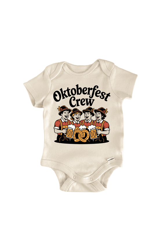 Oktoberfest Crew Pretzel Newborn Baby Bodysuit