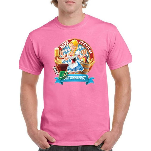 Oktoberfest Cute Girl T-Shirt Men -Image by Shutterstock, Male 3X-Large
